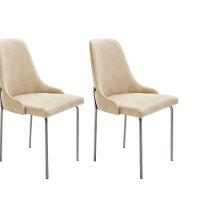 Conjunto Com 2 Cadeiras Metal Vicenza Moderna Mobilia Milano Prata - 1