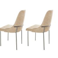 Conjunto Com 2 Cadeiras Metal Vicenza Moderna Mobilia Milano Prata - 2
