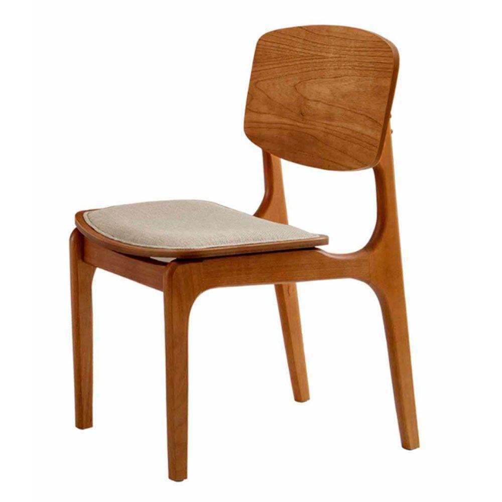 Conjunto Com 2 Cadeiras Malta Gold Moderna Mobília Linho Premium Imbuia Natural - 6