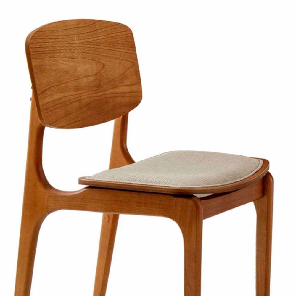 Conjunto Com 2 Cadeiras Malta Gold Moderna Mobília Linho Premium Imbuia Natural - 7