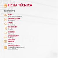 Conjunto Com 2 Cadeiras Malta Gold Moderna Mobília Linho Premium Imbuia Natural