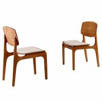 Conjunto Com 2 Cadeiras Malta Gold Moderna Mobília Bouclê 01 Cinamomo Imbuia - 1