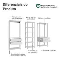Guarda-roupa Closet Modulado 4 Gavetas 199 Cm Valencia Madesa Branco