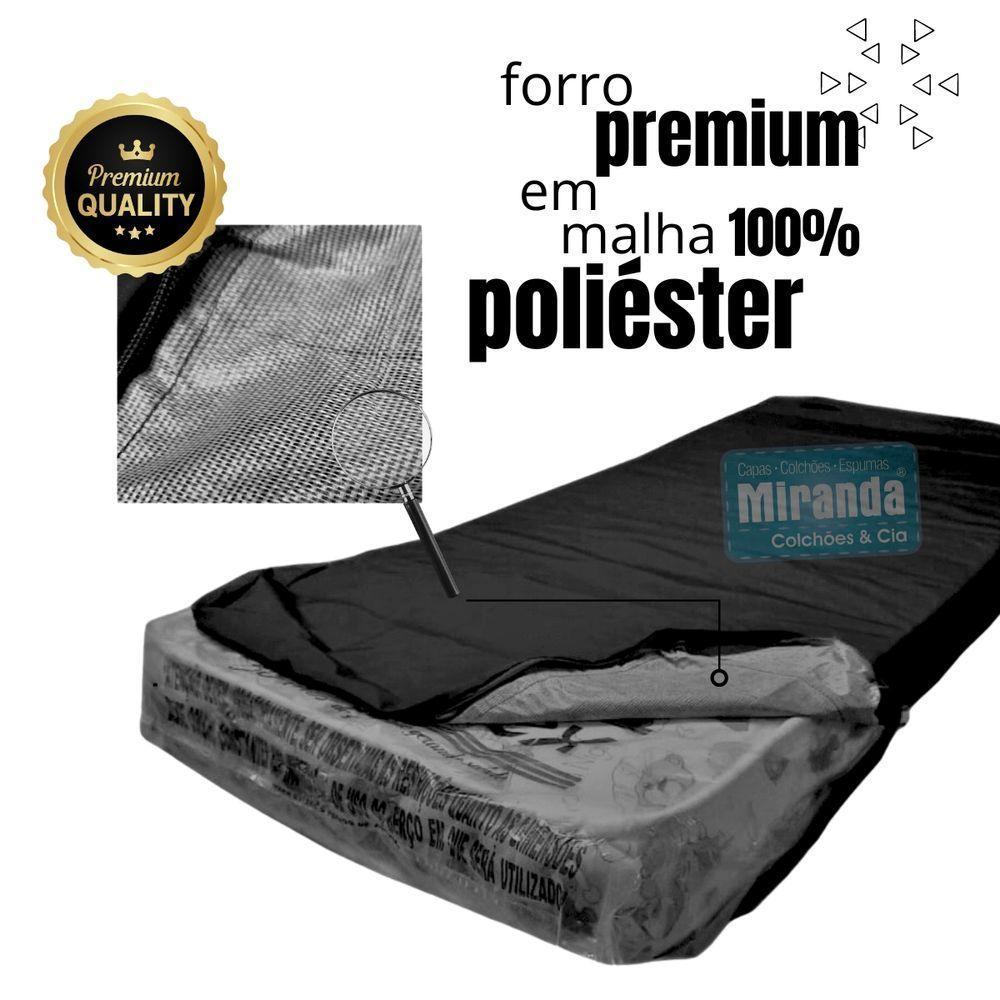 Capa Colchão Solteiro Impermeável Hospitalar Com Zíper - Preta 88x188x14cm - 7