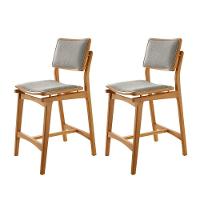 Conjunto Com 2 Banquetas Eva Moderna Luna Imbuia Natural - 1