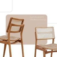 Conjunto Com 2 Cadeiras Madeira Eva Premium Milano Imbuia Natural - 3