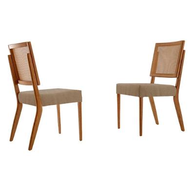 Conjunto Com 2 Cadeiras Aila Moderna Mobília Turim 07/cinam.imbuia