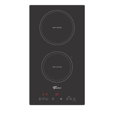 Cooktop de Indução Elétrico Fischer 2 Bocas Vitrocerâmico com Timer Preto 220V