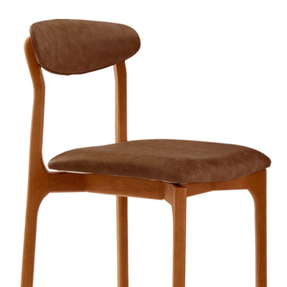 Conjunto Com 2 Cadeiras Noronha Moderna Mobília Prada Cinamomo Imbuia - 7