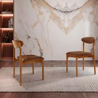 Conjunto Com 2 Cadeiras Noronha Moderna Mobília Prada Cinamomo Imbuia - 2