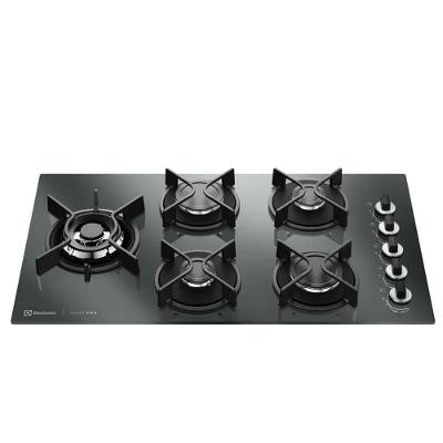 Cooktop a Gás Electrolux KE5HP 5 Bocas Vidro Temperado Espelhado Tripla Chama Bivolt