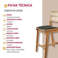 Conjunto Com 2 Banquetas Eva Premium Jade Imbuia Natural - 5