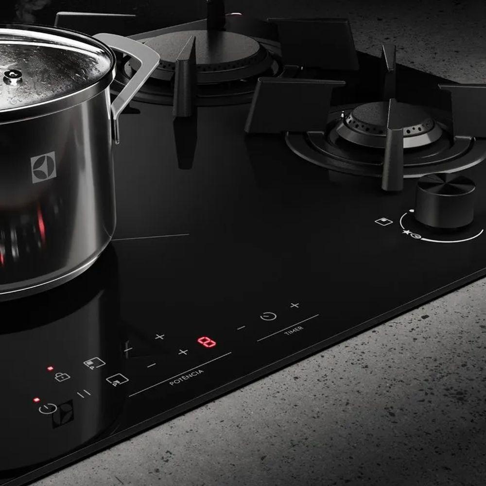 Cooktop 4 Bocas De Indução E A Gás Electrolux Híbrido 2 De Indução E 2 A Gás IE62H 220V - 4