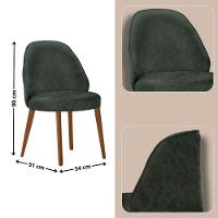 Conjunto Suíça Com 2 Cadeiras Madeira Moderna Mobília Jade Imbuia Natural - 3