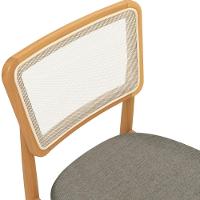 Cadeira Em Madeira Maciça Kappesberg Stela Linho Mescla Chumbo (tela Bege) - 3