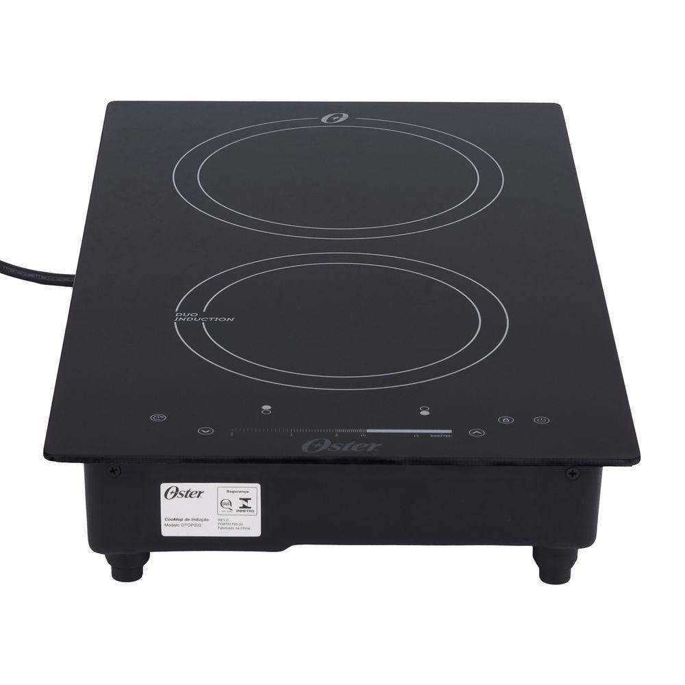 Cooktop 2 Bocas Indução Com Painel Touch Vidro Preto 2 Em 1 OTOP202 Oster 110V - 3