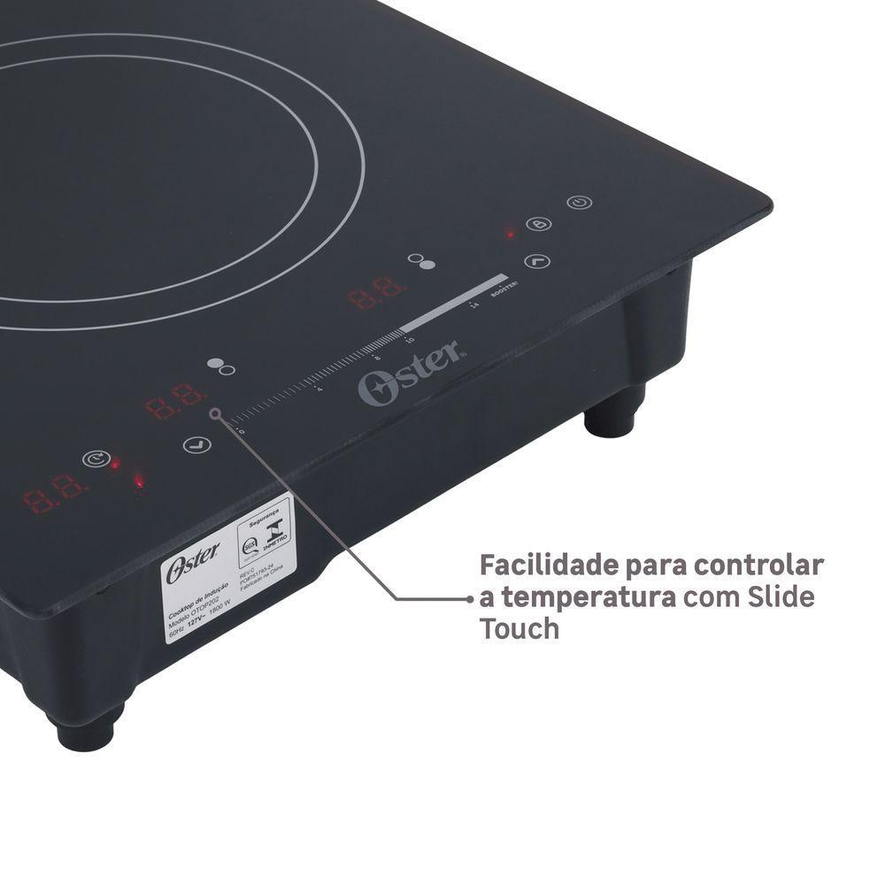 Cooktop 2 Bocas Indução Com Painel Touch Vidro Preto 2 Em 1 OTOP202 Oster 110V - 5