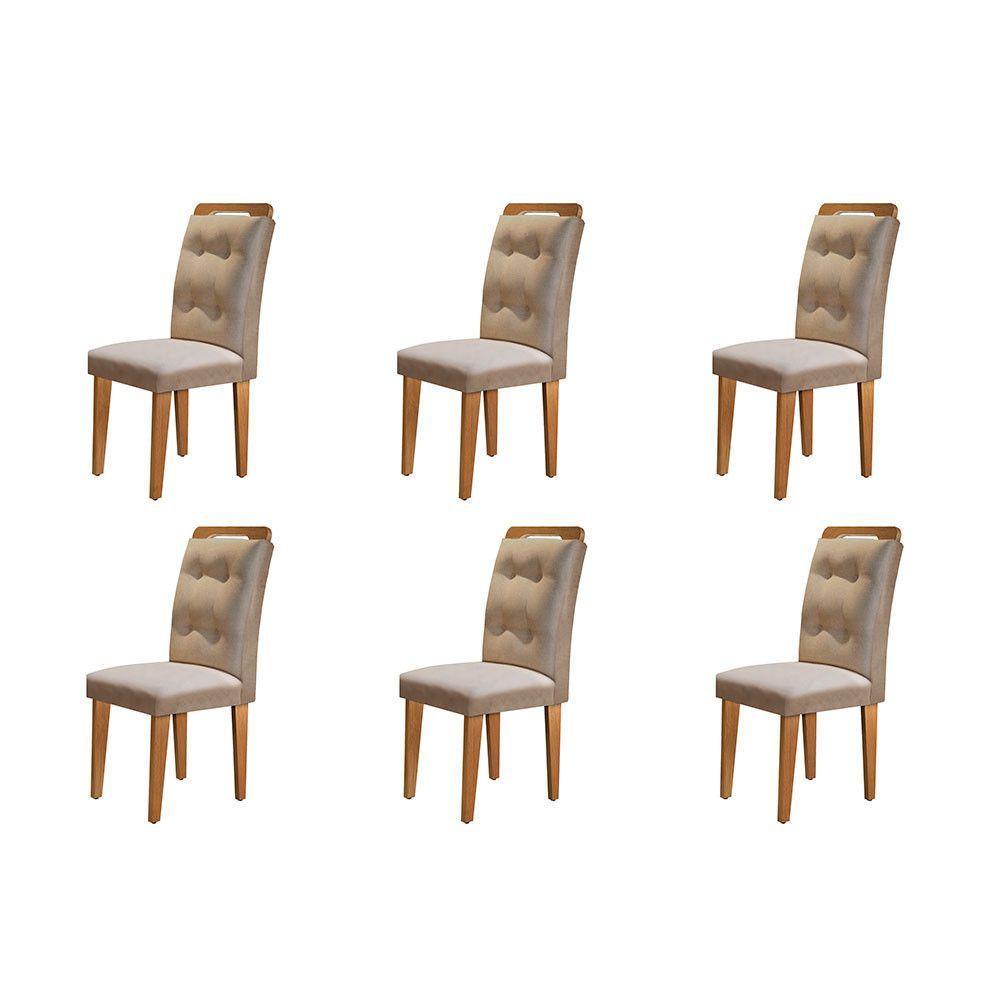 Conjunto Com 6 Cadeiras Para Sala De Jantar Carol Rufato Imbuia/turim 07 - 2