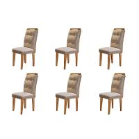 Conjunto Com 6 Cadeiras Para Sala De Jantar Carol Rufato Imbuia/turim 07 - 2