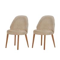 Conjunto Suíça Com 2 Cadeiras Madeira Moderna Mobília Milano Imbuia Natural - 1