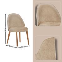 Conjunto Suíça Com 2 Cadeiras Madeira Moderna Mobília Milano Imbuia Natural - 2