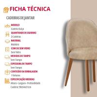 Conjunto Suíça Com 2 Cadeiras Madeira Moderna Mobília Milano Imbuia Natural - 4