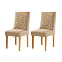 Conjunto Com 2 Cadeiras Mdf Eloise P/ Sala De Jantar Moderna Turim 07/naturale - 1
