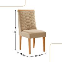 Conjunto Com 2 Cadeiras Mdf Eloise P/ Sala De Jantar Moderna Turim 07/naturale - 3