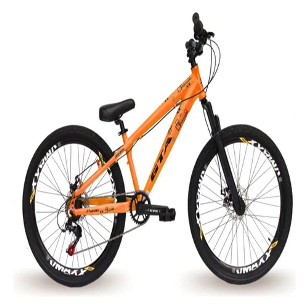 Bicicleta Aro 26 Freeride Gta Rebel Laranja 1x7v Câmbio Shimano - 1