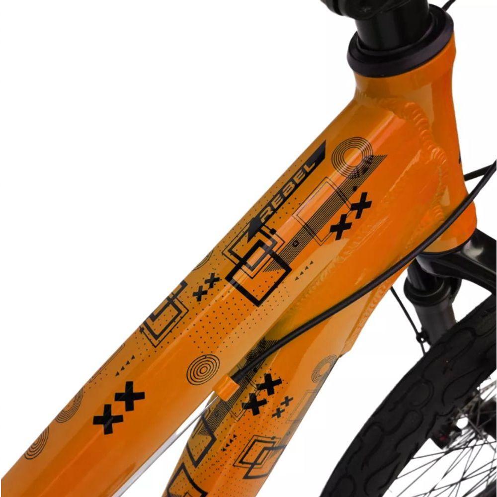 Bicicleta Aro 26 Freeride Gta Rebel Laranja 1x7v Câmbio Shimano - 3