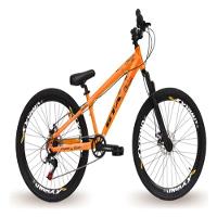 Bicicleta Aro 26 Freeride Gta Rebel Laranja 1x7v Câmbio Shimano - 1