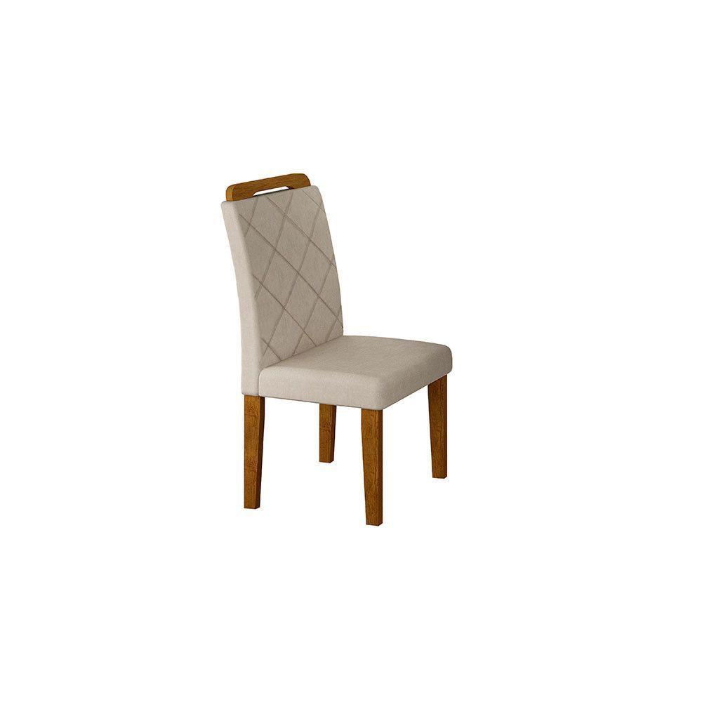 Conjunto Com 4 Cadeiras Para Sala De Jantar Melissa Rufato Imbuia/veludo Creme - 1