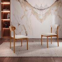 Conjunto Com 2 Cadeiras Noronha Moderna Mobília Bouclê 01 Cinamomo Imbuia - 2