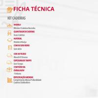 Conjunto Com 2 Cadeiras Noronha Moderna Mobília Bouclê 01 Cinamomo Imbuia