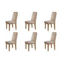 Conjunto Com 6 Cadeiras Para Sala De Jantar Melissa Rufato Imbuia Turim 07 - 1