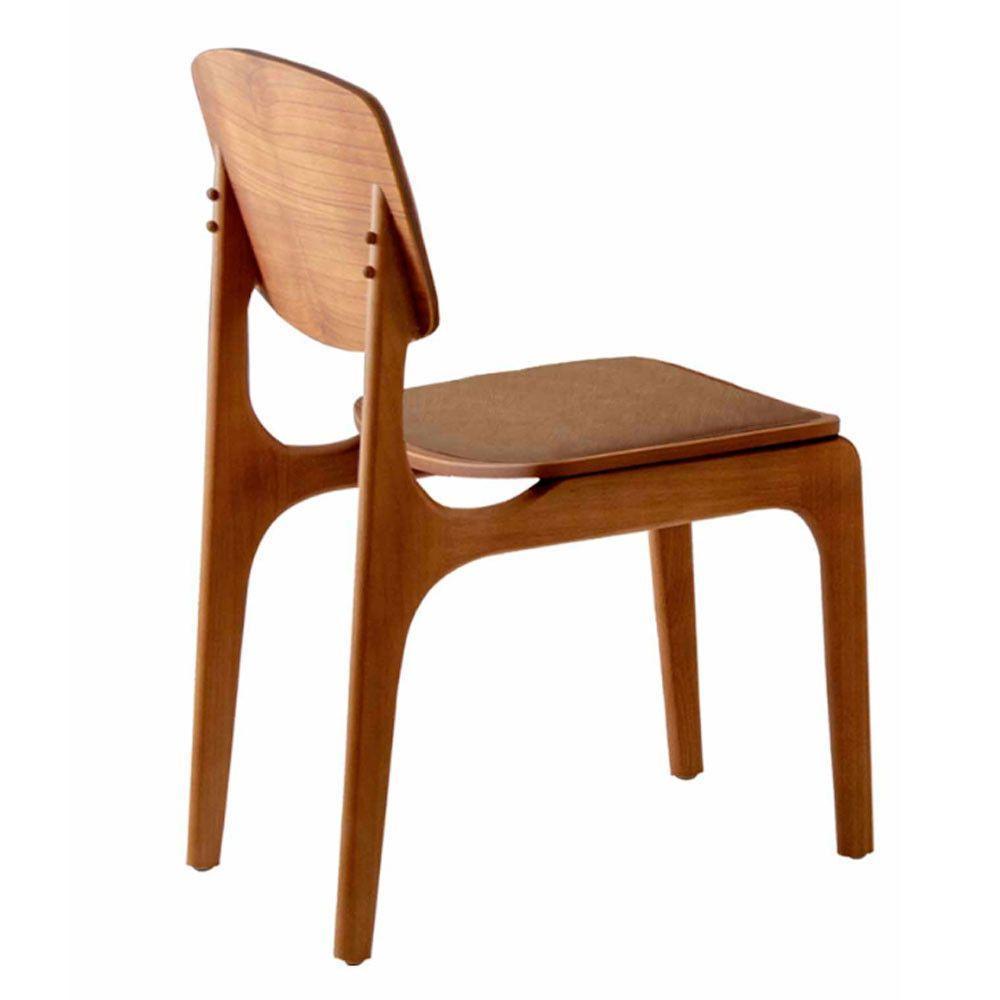 Conjunto Com 2 Cadeiras Malta Gold Moderna Mobília Star Caramelo Imbuia - 8