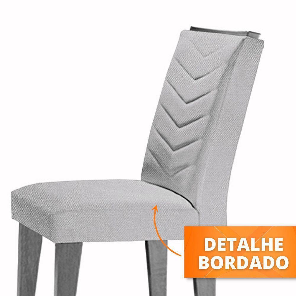 Conjunto Com 6 Cadeiras Para Sala De Jantar Liz Rufato Imbuia/animale Chocolate - 5