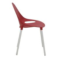 Cadeira Tramontina Elisa Summa Em Polipropileno Vermelho Com Pernas De Alumínio Anodizado - 3