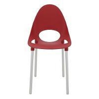 Cadeira Tramontina Elisa Summa Em Polipropileno Vermelho Com Pernas De Alumínio Anodizado - 8