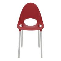 Cadeira Tramontina Elisa Summa Em Polipropileno Vermelho Com Pernas De Alumínio Anodizado - 10