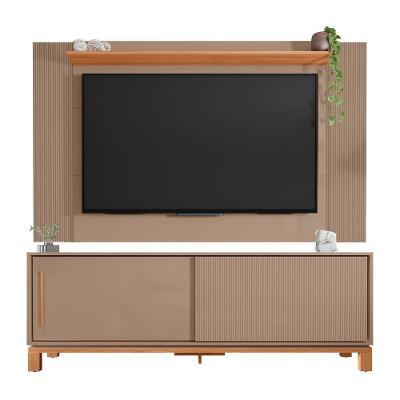 Painel Para TV 65 Polegadas E Rack Bancada 180cm Lucca Areia Freijó C01 - Mpozenato