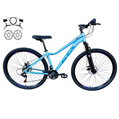 Bicicleta Aro 29 Gta Start Feminina Mtb Aluminio 21v Freio A Disco Hidraulico Garfo Suspensão - Azul/roxo Tam.15