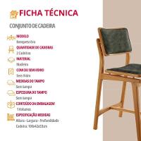 Conjunto Com 2 Banquetas Eva Moderna Jade Imbuia Natural - 5