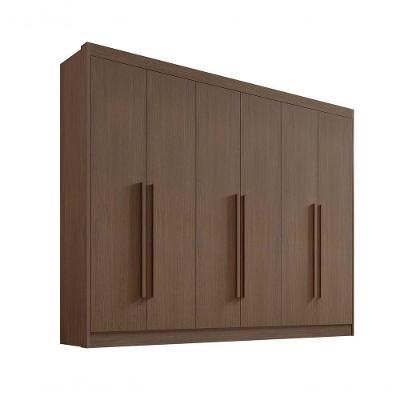 Guarda Roupa Casal 6 Portas 7 Gavetas Com Pés Athos - D Doro Castanho