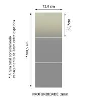 Kit Madesa com 3 Espelhos de 66,7 x 72,9cm para Guarda-Roupa - 5