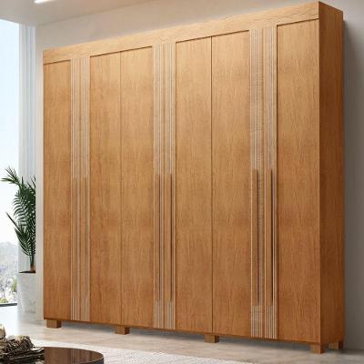 Guarda-roupa Casal Lucca Premium 6 Portas 6 Gavetas Rufato Naturale