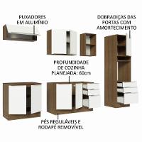 Armário De Cozinha Completa 260cm Rustic/branco Veludo Lux - 8