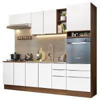 Armário De Cozinha Completa 260cm Rustic/branco Veludo Lux - 10