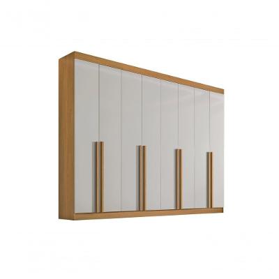 Guarda Roupa Casal 8 Portas 8 Gavetas Com Pés Daymont - D Doro Cinamomo/off White