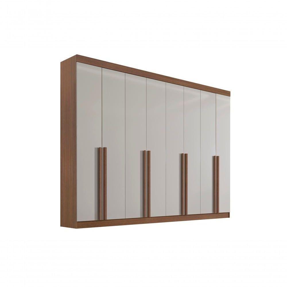 Guarda Roupa Casal 8 Portas 8 Gavetas Sem Pés Daymont - D Doro Castanho/linho - 5